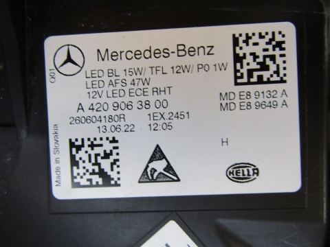 LAMPA PRZÓD MERCEDES CITAN 2 II W420 FULL LED HIGH PERFORMANCE 21- LH LEWA A4209063800