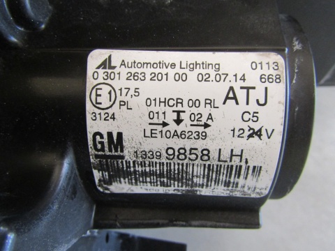 Lampa przód Opel Zafira C ZWYKŁA SOCZEWKA 12-16 LH LEWA 13399858