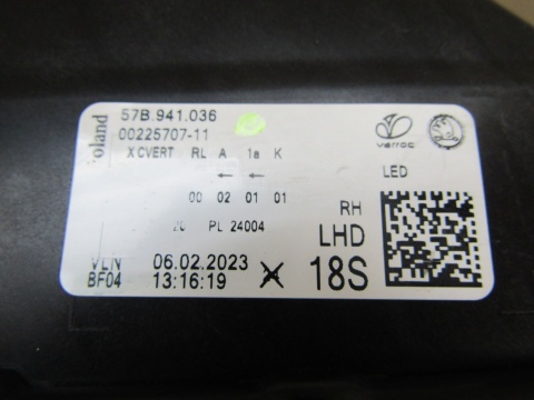 Lampa przód Skoda Karoq LIFT 57B FULL LED 21- RH PRAWA 57B941036